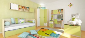 Детская комната Эппл (Зеленый/Белый/корпус Клен) в Ачинске - achinsk.katalogmebeli.com | фото 5