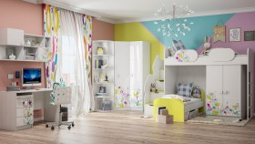 Детская комната Флер (Белый/корпус Выбеленное дерево) в Ачинске - achinsk.katalogmebeli.com | фото 3