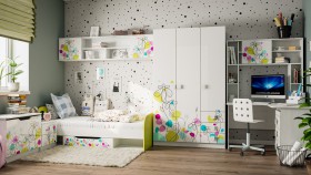 Детская комната Флер (Белый/корпус Выбеленное дерево) в Ачинске - achinsk.katalogmebeli.com | фото 5