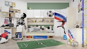 Детская комната Футбол ЧМ (Белый/Синий/корпус Клен) в Ачинске - achinsk.katalogmebeli.com | фото 2