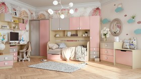 Детская комната Грэйси (Розовый/Серый/корпус Клен) в Ачинске - achinsk.katalogmebeli.com | фото 13