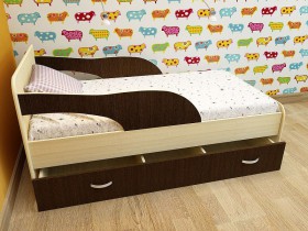 Кровать детская Максимка Млечный дуб/Венге в Ачинске - achinsk.katalogmebeli.com | фото