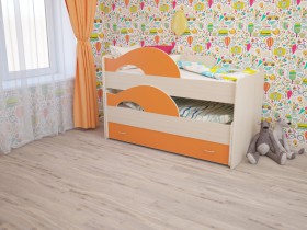 Кровать детская Радуга 1600 Млечный дуб/Венге в Ачинске - achinsk.katalogmebeli.com | фото 3