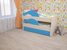 Кровать детская Радуга 1600 Млечный дуб/Венге в Ачинске - achinsk.katalogmebeli.com | фото 4