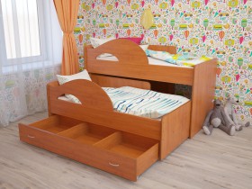 Кровать детская Радуга 1600 Млечный дуб/Венге в Ачинске - achinsk.katalogmebeli.com | фото 6