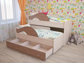 Кровать детская Радуга 1600 Млечный дуб/Венге в Ачинске - achinsk.katalogmebeli.com | фото 7