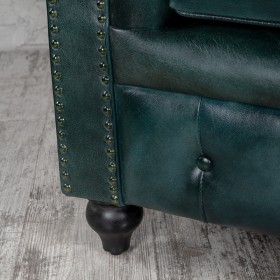 Диван кожаный Лофт Честер (темно-зеленый) в Ачинске - achinsk.katalogmebeli.com | фото 2
