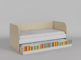Диван-кровать Клаксон без машинок (Белый/корпус Клен) в Ачинске - achinsk.katalogmebeli.com | фото