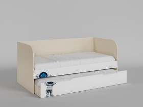 Диван-кровать Санни (Белый/корпус Клен) в Ачинске - achinsk.katalogmebeli.com | фото