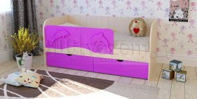 Друзья Кровать детская 2 ящика 1.6 Фиолетовый глянец в Ачинске - achinsk.katalogmebeli.com | фото