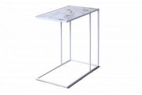 Журнальный столик Stone 018 (Прямоугольный) Металл/Керамика 500 Белый в Ачинске - achinsk.katalogmebeli.com | фото 1
