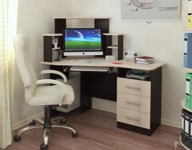 Компьютерный стол Каспер (венге/лоредо) в Ачинске - achinsk.katalogmebeli.com | фото