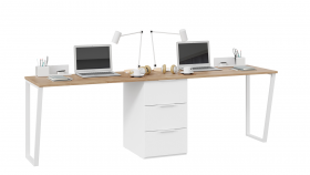 Комплект столов письменных с 1 тумбой универсальной «Порто» в Ачинске - achinsk.katalogmebeli.com | фото