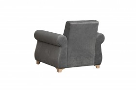 Кресло для отдыха "Порто" (велюр графит / микровельвет крем) в Ачинске - achinsk.katalogmebeli.com | фото 8