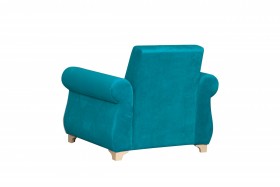 Кресло для отдыха "Порто" (велюр киви бирюза / микровельвет крем) в Ачинске - achinsk.katalogmebeli.com | фото 4