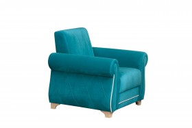 Кресло для отдыха "Порто" (велюр киви бирюза / микровельвет крем) в Ачинске - achinsk.katalogmebeli.com | фото 7