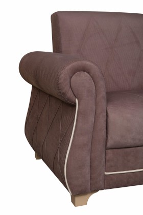 Кресло для отдыха "Порто" (велюр текстура лиловый / микровельвет крем)/осн. в Ачинске - achinsk.katalogmebeli.com | фото 6