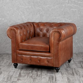Кресло кожаное Лофт Честер (кожа) в Ачинске - achinsk.katalogmebeli.com | фото 1