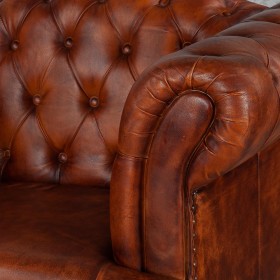 Кресло кожаное Лофт Честер-Нью (Коричневый, Рыжий) в Ачинске - achinsk.katalogmebeli.com | фото 4