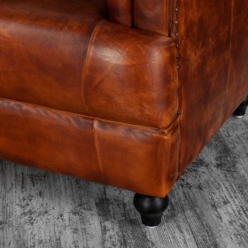 Кресло кожаное Лофт Честер-Нью (Коричневый, Рыжий) в Ачинске - achinsk.katalogmebeli.com | фото 8