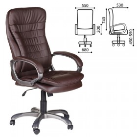 Кресло офисное BRABIX Omega EX-589 (коричневое) в Ачинске - achinsk.katalogmebeli.com | фото
