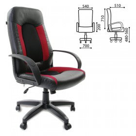 Кресло офисное BRABIX Strike EX-525 (черно-красный) в Ачинске - achinsk.katalogmebeli.com | фото