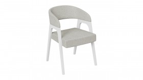 Кресло «Техас 1» (Белый матовый/Шенилл Estetica Moonstone №221) в Ачинске - achinsk.katalogmebeli.com | фото