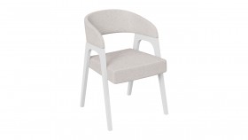 Кресло «Техас 1» (Белый матовый/Шенилл Estetica Vanille №220) в Ачинске - achinsk.katalogmebeli.com | фото