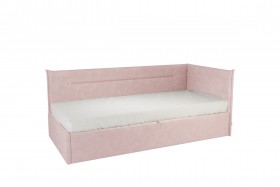 Кровать 0.9 Альба Тахта (Нежно-розовый велюр) в Ачинске - achinsk.katalogmebeli.com | фото