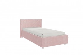 Кровать 0.9 Бест с основанием (Нежно-розовый велюр) в Ачинске - achinsk.katalogmebeli.com | фото