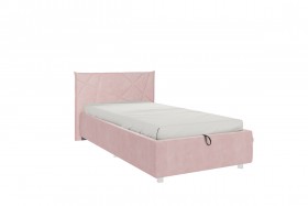 Кровать 0.9 Бест (Нежно-розовый велюр/под-мех) в Ачинске - achinsk.katalogmebeli.com | фото