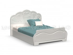 Кровать 1,4м Гармония (Белый/Белый глянец) в Ачинске - achinsk.katalogmebeli.com | фото