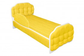 Кровать 160 Атлет 74 Жёлтый (мягкий бортик) в Ачинске - achinsk.katalogmebeli.com | фото