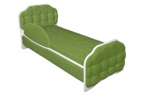Кровать 160 Атлет 76 Зелёный (мягкий бортик) в Ачинске - achinsk.katalogmebeli.com | фото