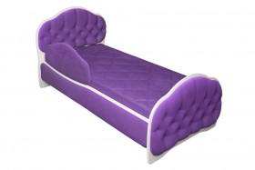 Кровать 160 Гармония 32 Фиолетовый (мягкий бортик) в Ачинске - achinsk.katalogmebeli.com | фото