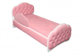 Кровать 160 Гармония 36 Светло-розовый (мягкий бортик) в Ачинске - achinsk.katalogmebeli.com | фото