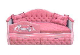 Кровать 160 серии Иллюзия 2 ящика 36 Розовый (мягкий бортик/подушки) в Ачинске - achinsk.katalogmebeli.com | фото