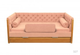 Кровать 180 серии Леди + ящик 15 Бледно-розовый (мягкий бортик/подушка валик) в Ачинске - achinsk.katalogmebeli.com | фото