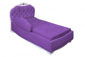 Кровать 190 Гармония Lux 32 Фиолетовый (мягкий бортик) в Ачинске - achinsk.katalogmebeli.com | фото