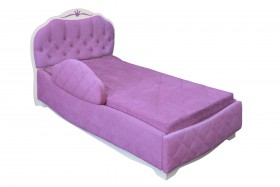 Кровать 190 Гармония Lux 67 Светло-фиолетовый (мягкий бортик) в Ачинске - achinsk.katalogmebeli.com | фото