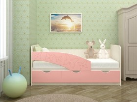 Кровать Бабочки 1,6м (Розовый металлик) в Ачинске - achinsk.katalogmebeli.com | фото