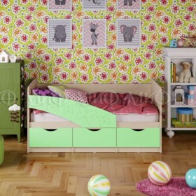 Кровать Бабочки 1,6м (Салат матовый) в Ачинске - achinsk.katalogmebeli.com | фото