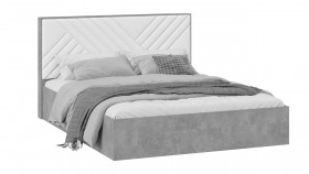 Кровать без ПМ «Хилтон» Тип 1 Ателье светлый/Белый в Ачинске - achinsk.katalogmebeli.com | фото