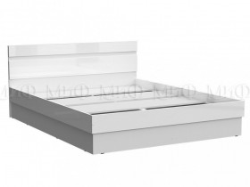 Кровать Челси 1400 (Белый/Белый глянец) в Ачинске - achinsk.katalogmebeli.com | фото
