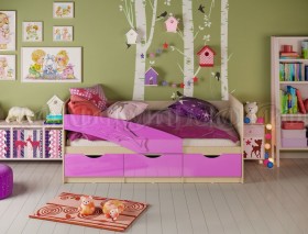 Кровать детская 1,6м Дельфин (Сиреневый металлик) в Ачинске - achinsk.katalogmebeli.com | фото