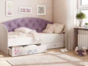 Кровать детская Эльза Белый/Фиолетовый в Ачинске - achinsk.katalogmebeli.com | фото
