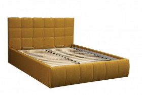 Кровать "Диана" ш. 1400 (Н=1010мм) (жаккард горчица) в Ачинске - achinsk.katalogmebeli.com | фото