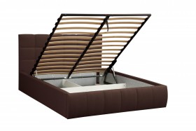 Кровать "Диана" ш. 1600 (Н=1010мм) (жаккард шоколад) в Ачинске - achinsk.katalogmebeli.com | фото 1
