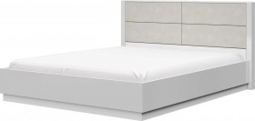 Кровать двойная 1400х2000 Вива (Белый/Белый глянец/Платина) в Ачинске - achinsk.katalogmebeli.com | фото