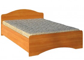 Кровать двойная 1600-1 без матраса (круглые спинки) Вишня Оксфорд в Ачинске - achinsk.katalogmebeli.com | фото